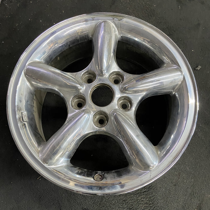 17" GRAND CHEROKEE 02 aluminum, 17x7.5, 5 spoke, chrome finish Original OEM - Side Profile