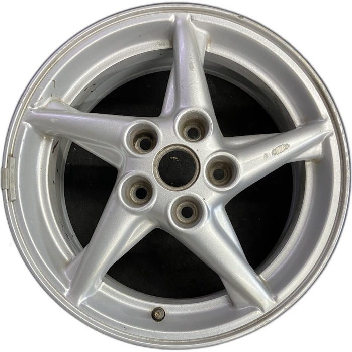 16" GRAND PRIX 99 16x6.5 aluminum 5 spoke off-set sparkle silver Original OEM - Front View