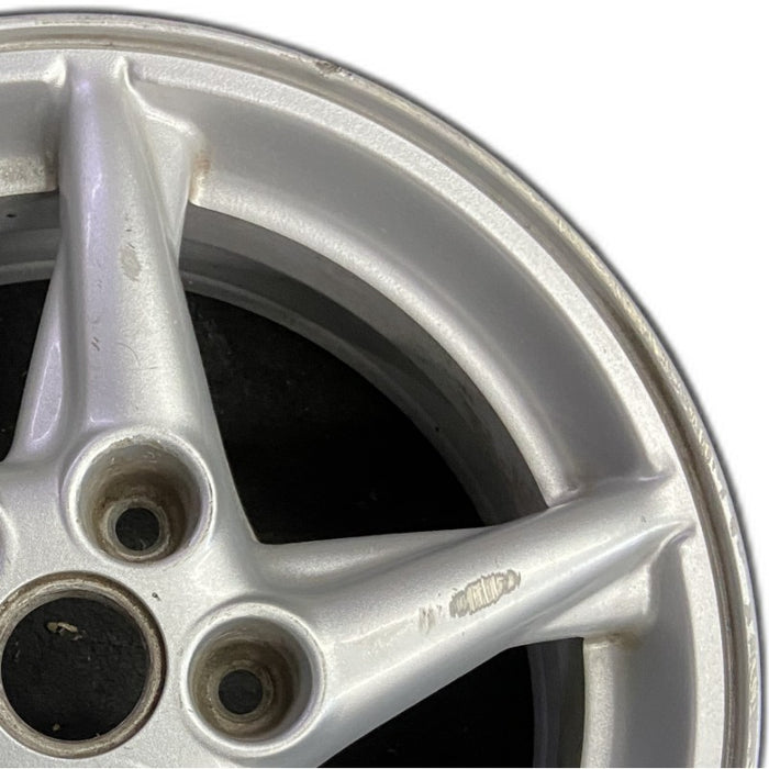 16" GRAND PRIX 99 16x6.5 aluminum 5 spoke off-set sparkle silver Original OEM - Side Profile