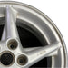 16" GRAND PRIX 99 16x6.5 aluminum 5 spoke off-set sparkle silver Original OEM - Side Profile