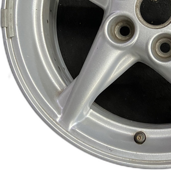 16" GRAND PRIX 99 16x6.5 aluminum 5 spoke off-set sparkle silver Original OEM - Back View