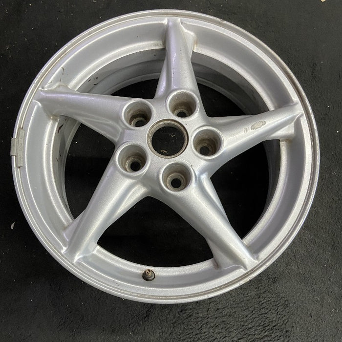 16" GRAND PRIX 99 16x6.5 aluminum 5 spoke off-set sparkle silver Original OEM - View 7