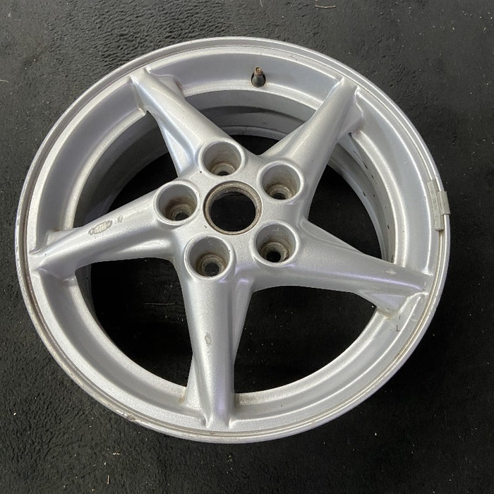 16" GRAND PRIX 99 16x6.5 aluminum 5 spoke off-set sparkle silver Original OEM - View 8