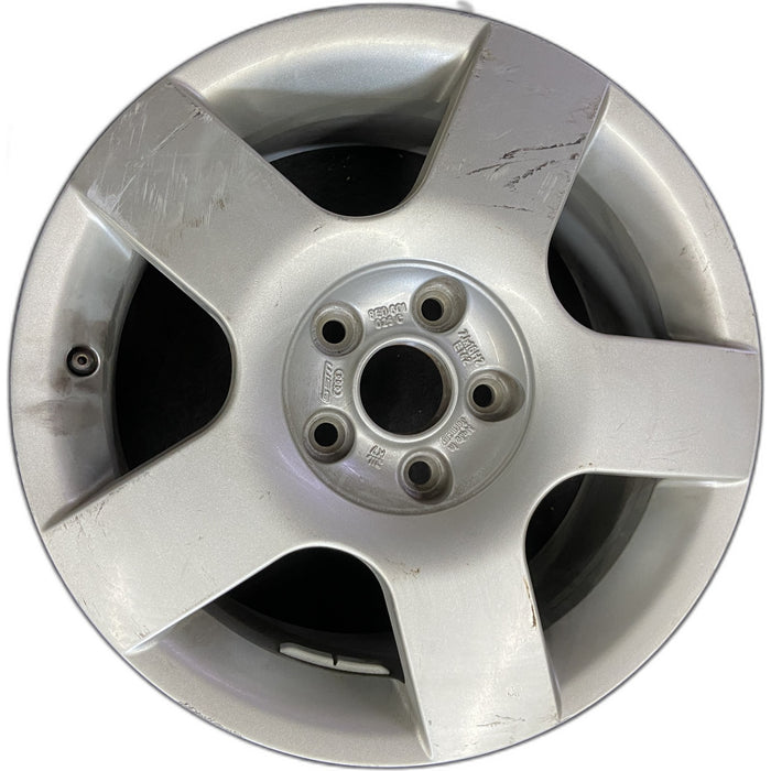 16" AUDI A4 02-05 16x7, alloy, 5 flat spokes Original OEM Wheel Rim - Front View
