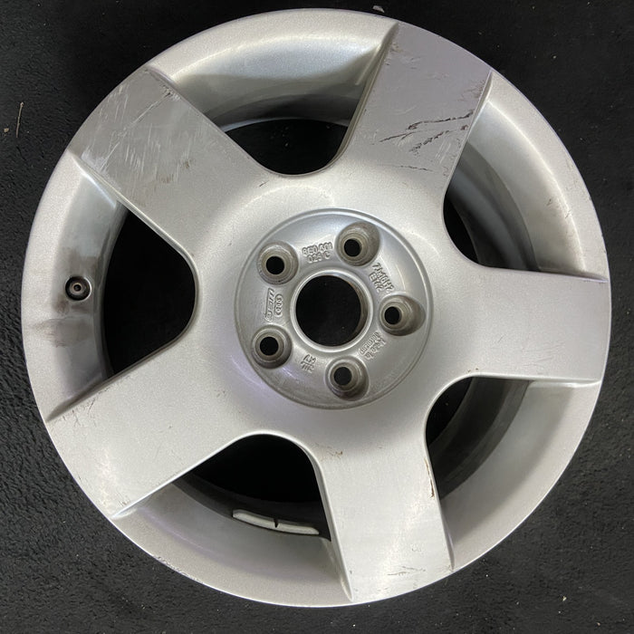 16" AUDI A4 02-05 16x7, alloy, 5 flat spokes Original OEM Wheel Rim - Angle View