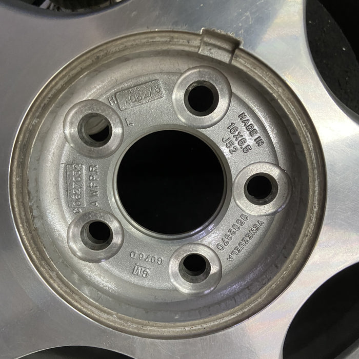 16" IMPALA 00-01 16x6.5, aluminum, 5 slot Original OEM Wheel Rim - Back View