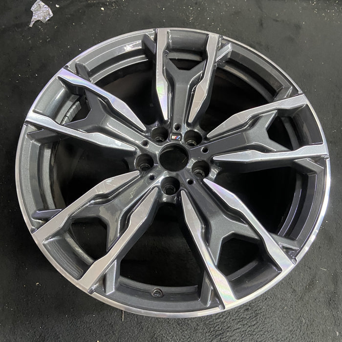 20" BMW X3 19-20 20x9.5 , 5 spoke, double spoke Original OEM Wheel Rim - Side Profile