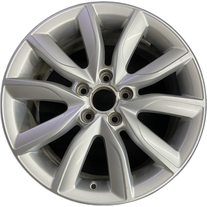17" AUDI A3 09-13 17x7.5 , 10 spoke, angled spokes Original OEM Wheel Rim - Front View