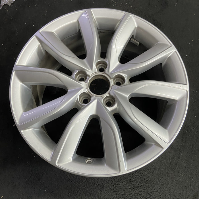 17" AUDI A3 09-13 17x7.5 , 10 spoke, angled spokes Original OEM Wheel Rim - Side Profile