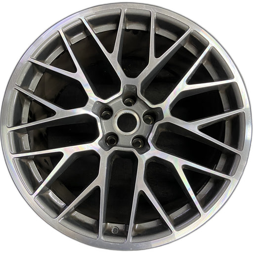 20" PORSCHE MACAN 15-16 20x10, 20 spoke, titanium finish Original OEM Wheel Rim - Front View