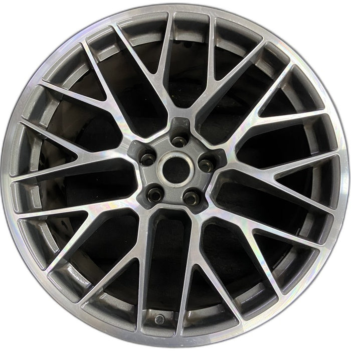 20" PORSCHE MACAN 15-16 20x10 20 spoke titanium finish Original OEM Wheel Rim - Front View