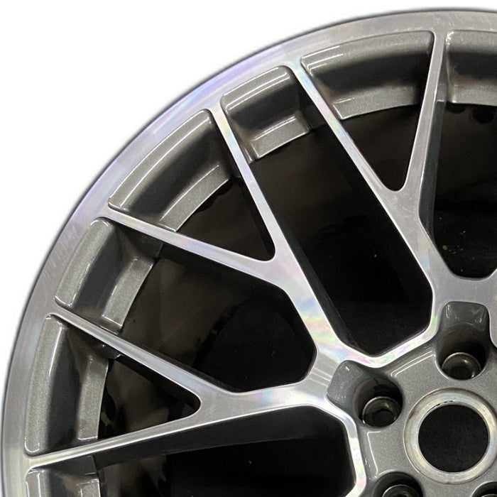 20" PORSCHE MACAN 15-16 20x10 20 spoke titanium finish Original OEM Wheel Rim - Angle View