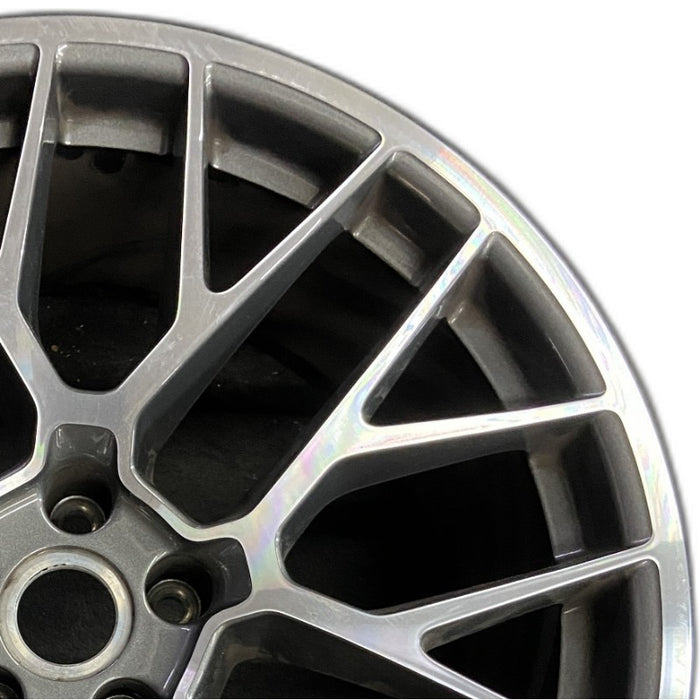 20" PORSCHE MACAN 15-16 20x10 20 spoke titanium finish Original OEM Wheel Rim - Side Profile