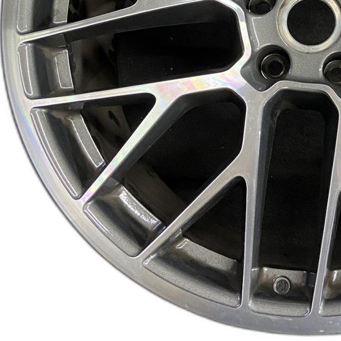 20" PORSCHE MACAN 15-16 20x10 20 spoke titanium finish Original OEM Wheel Rim - Back View