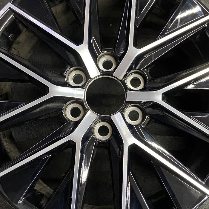 20" GX550 24 20x7.5 alloy machined black Original OEM Wheel Rim - Angle View