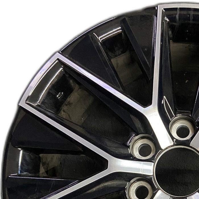 20" GX550 24 20x7.5 alloy machined black Original OEM Wheel Rim - Angle View