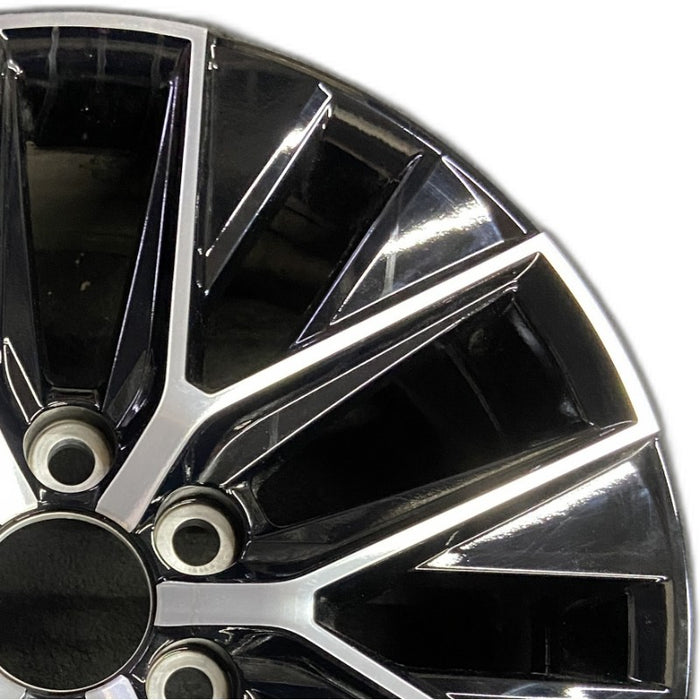 20" GX550 24 20x7.5 alloy machined black Original OEM Wheel Rim - Side Profile