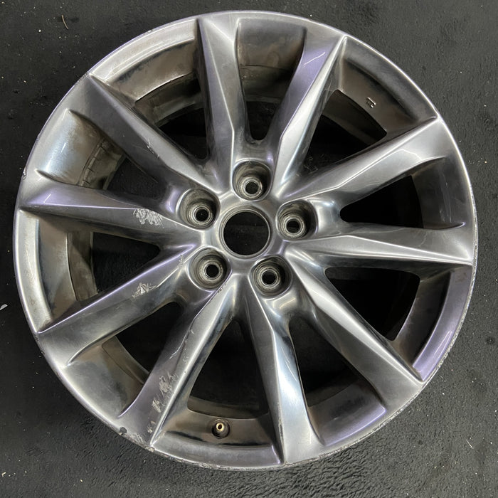 18" MAZDA 3 17-18 18x7 , dark silver Original OEM Wheel Rim - Angle View