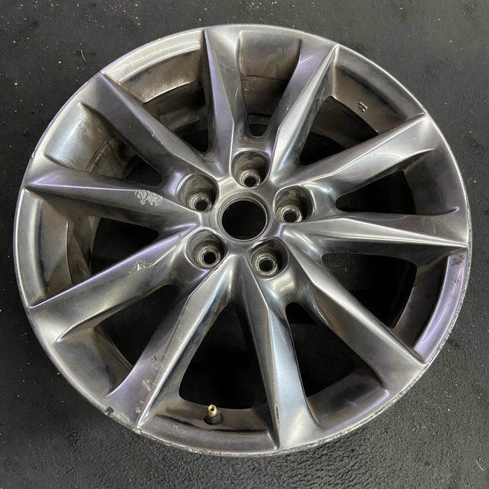 18" MAZDA 3 17-18 18x7 , dark silver Original OEM Wheel Rim - Side Profile