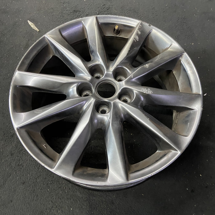 18" MAZDA 3 17-18 18x7 , dark silver Original OEM Wheel Rim - Close-Up Detail