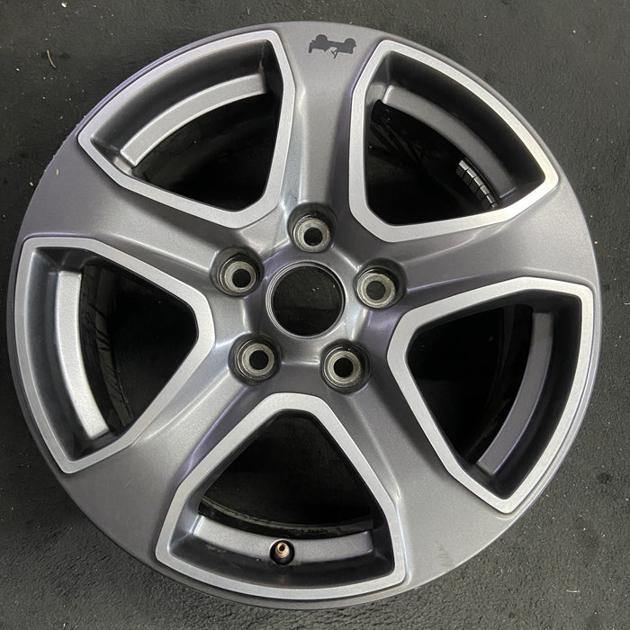17" WRANGLER 18 VIN X , 17x7.5, , aluminum, straight spoke, w/o recessed outer - Angle View