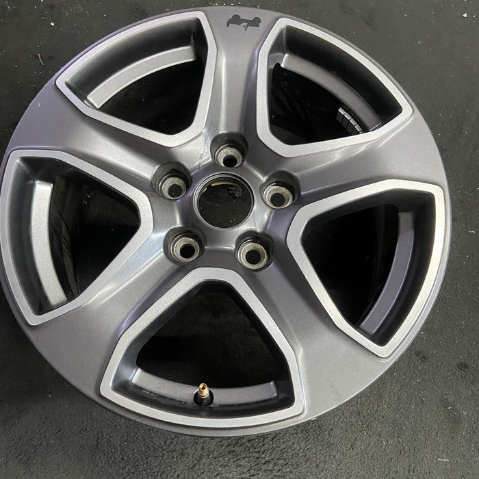 17" WRANGLER 18 VIN X , 17x7.5, , aluminum, straight spoke, w/o recessed outer - Side Profile