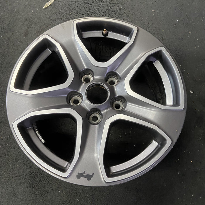 17" WRANGLER 18 VIN X , 17x7.5, , aluminum, straight spoke, w/o recessed outer - Close-Up Detail