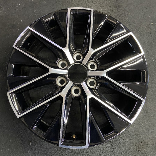 20" GX550 24 20x7.5 alloy machined black Original OEM Wheel Rim - Front View