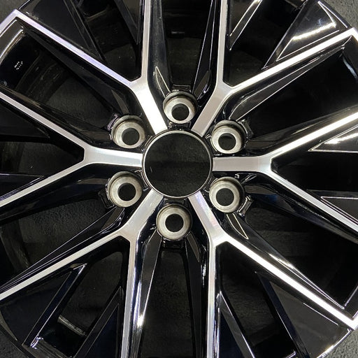 20" GX550 24 20x7.5 alloy machined black Original OEM Wheel Rim - Angle View