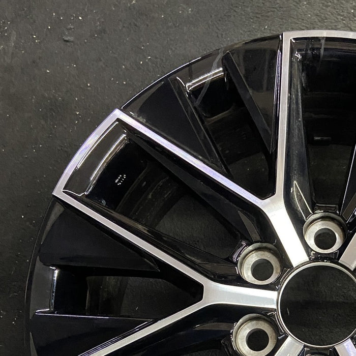 20" GX550 24 20x7.5 alloy machined black Original OEM Wheel Rim - Side Profile