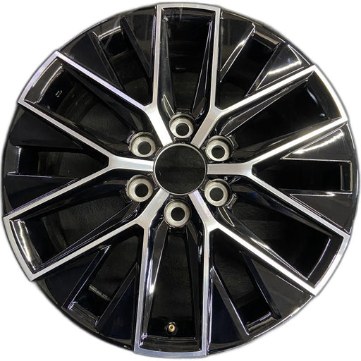 20" GX550 24 20x7.5 alloy machined black Original OEM Wheel Rim - Front View
