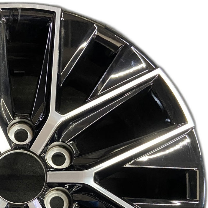 20" GX550 24 20x7.5 alloy machined black Original OEM Wheel Rim - Side Profile