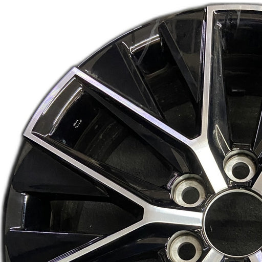 20" GX550 24 20x7.5 alloy machined black Original OEM Wheel Rim - Angle View