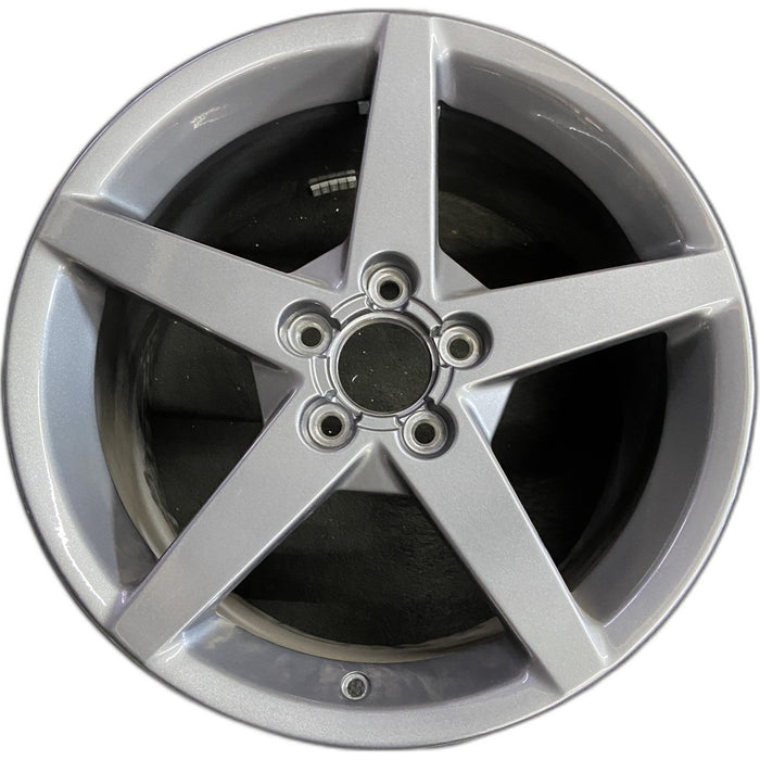 19" CORVETTE 05-07 19x10 , 5 spoke, gunmetal Original OEM Wheel Rim - Front View
