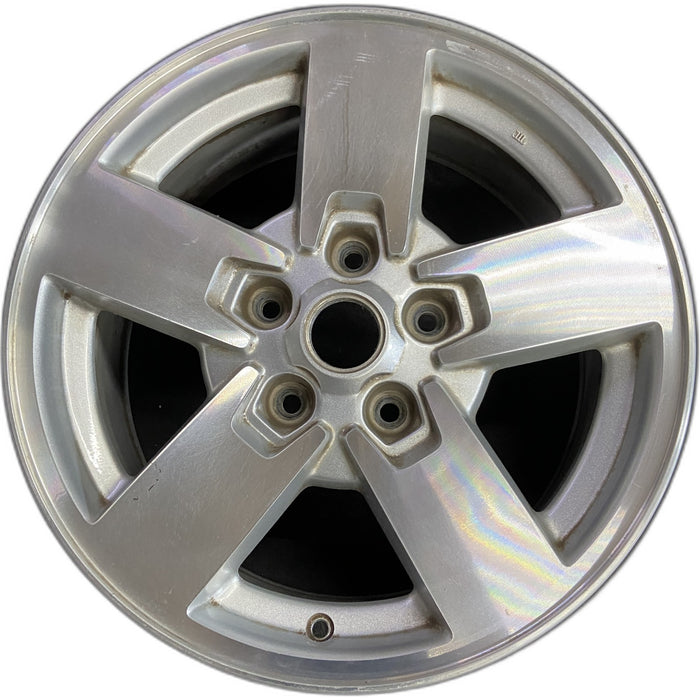 17" COMMANDER 06-08 17x7.5, aluminum, 5 spoke, spokes flush to outer rim - Front View