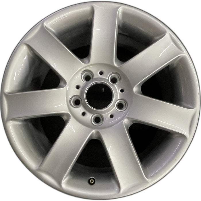 17" BMW 320i 01-05 , 17x8 , 7 spoke, exposed lug nuts, flat spoke Original OEM - Front View