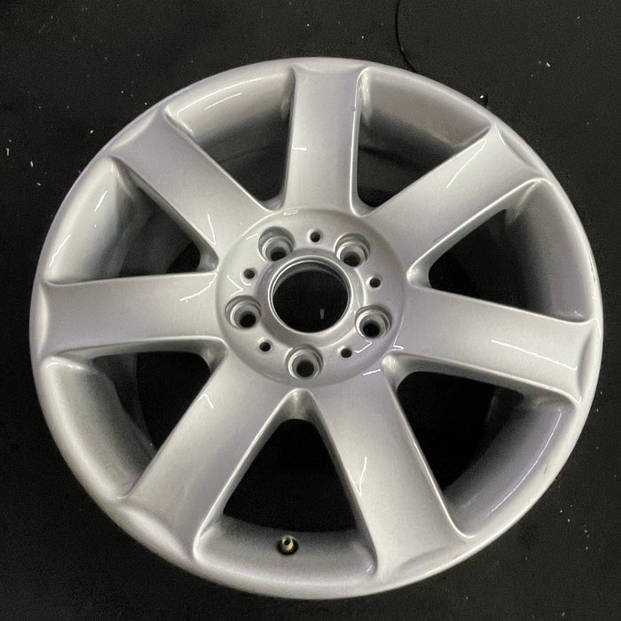 17" BMW 320i 01-05 , 17x8 , 7 spoke, exposed lug nuts, flat spoke Original OEM - Side Profile