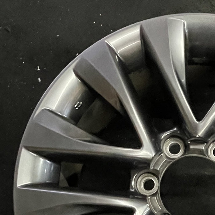 18" LEXUS GX460 17 18x7.5 alloy 6 spoke split spoke V spoke gunmetal Original - Side Profile