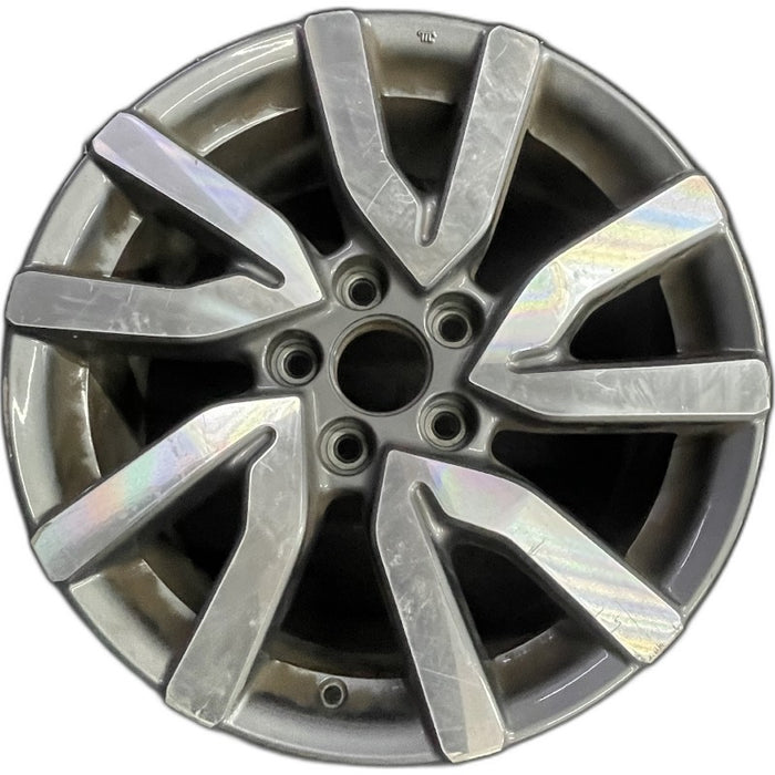 18" PILOT 19 18x8 alloy 5 V spoke factory installed w/machined face Original - Front View
