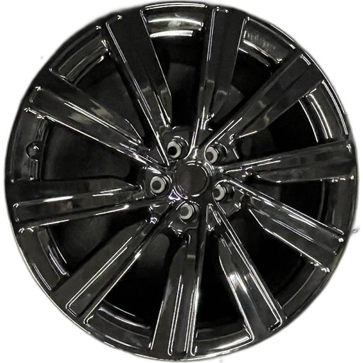 22" RANGE ROVER 22 , 22x9.5, 10 spoke, gloss black Original OEM Wheel Rim - Front View