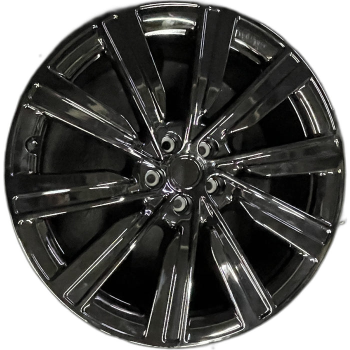 22" RANGE ROVER 22 , 22x9.5, 10 spoke, gloss black Original OEM Wheel Rim - Front View