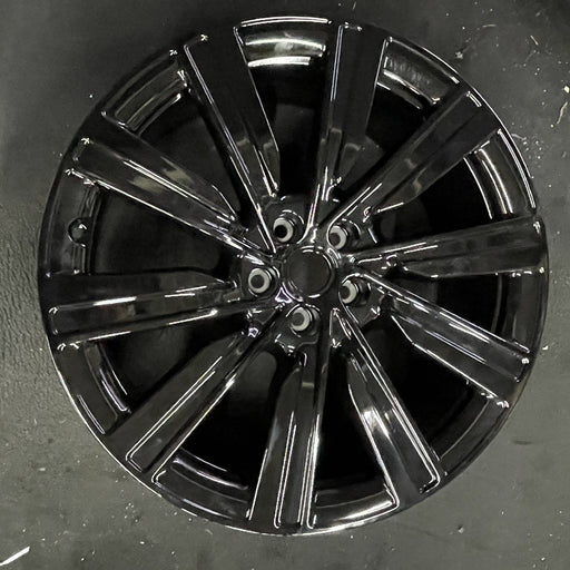22" RANGE ROVER 22 , 22x9.5, 10 spoke, gloss black Original OEM Wheel Rim - Angle View