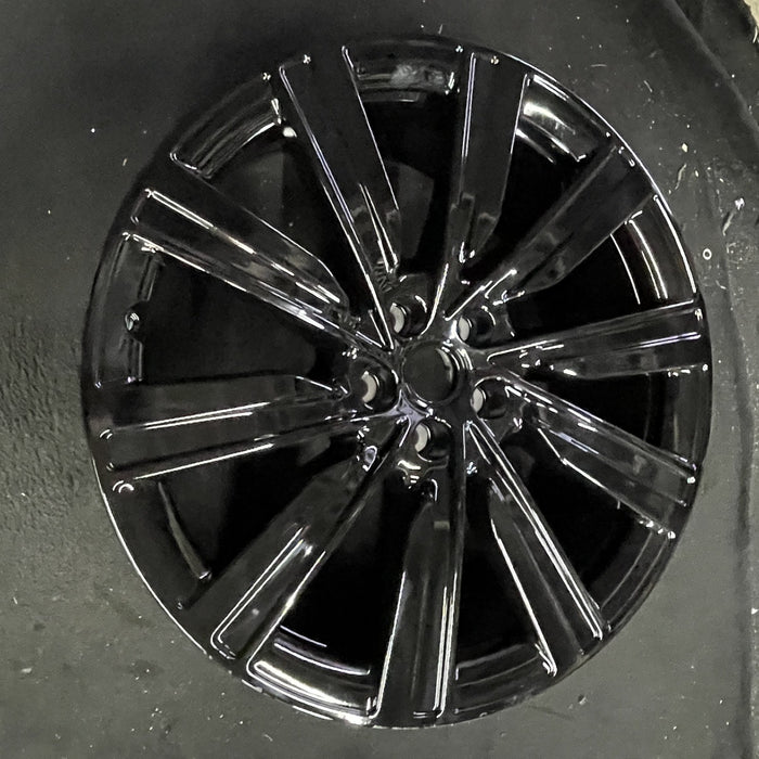 22" RANGE ROVER 22 , 22x9.5, 10 spoke, gloss black Original OEM Wheel Rim - Side Profile