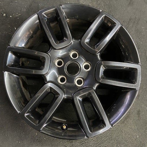 19" DEFENDER 20-22 19x8 6 spoke straight spoke gloss black Original OEM Wheel - Front View