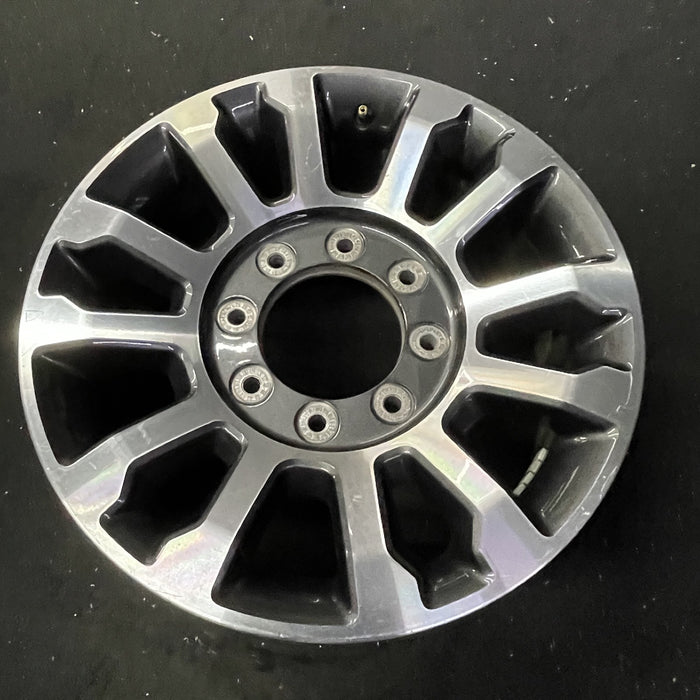 18" FORD F250SD PICKUP 20 18x8, aluminum, 12 spoke , Original OEM Wheel Rim - Close-Up Detail
