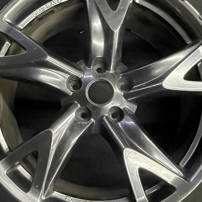 19" 370Z 10 19x9 alloy frt 5 spoke w/40th Anniversary Original OEM Wheel Rim - Angle View