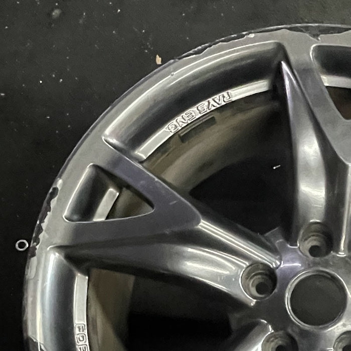 19" 370Z 10 19x9 alloy frt 5 spoke w/40th Anniversary Original OEM Wheel Rim - Side Profile
