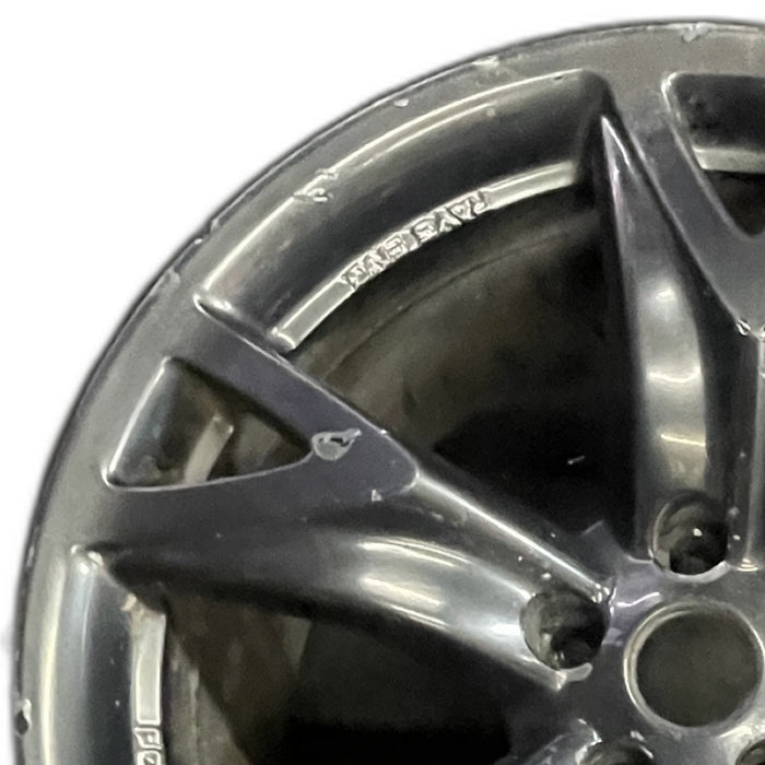 19" 370Z 10 19x10 alloy rear 5 spoke w/40th Anniversary Original OEM Wheel Rim - Angle View