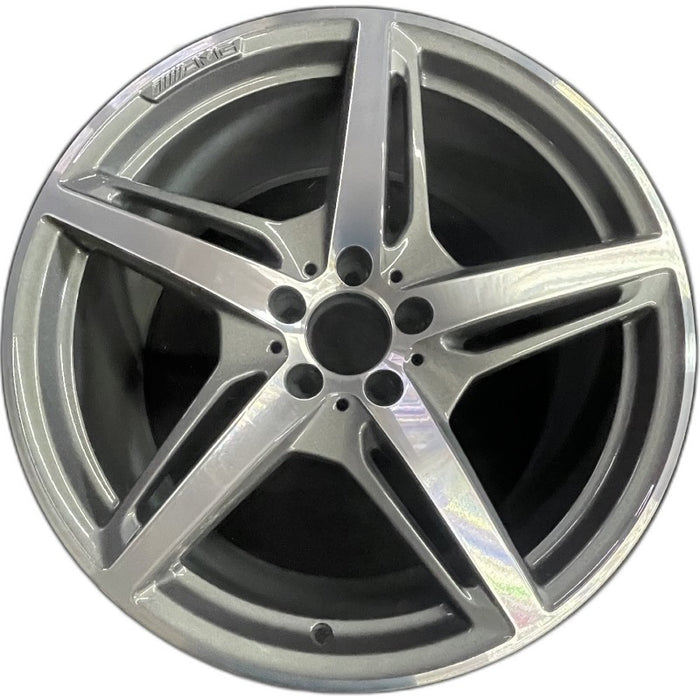 20" MERCEDES GT 16 190 Type; 20x11 5 split spokes gray Original OEM Wheel Rim - Front View