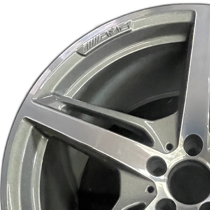 20" MERCEDES GT 16 190 Type; 20x11 5 split spokes gray Original OEM Wheel Rim - Angle View
